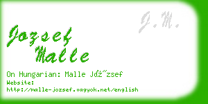 jozsef malle business card